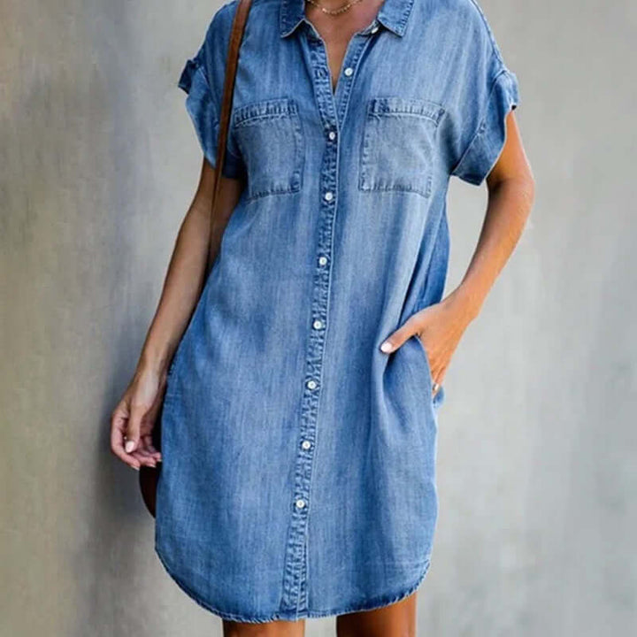 Noeline - Robe en denim doux