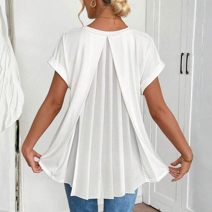 Estella - T-shirt à manches courtes unisexe avec patchwork