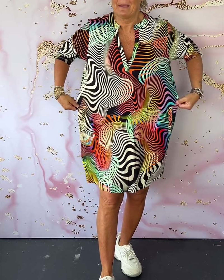 Maina - Robe Colorée à Décolleté en V