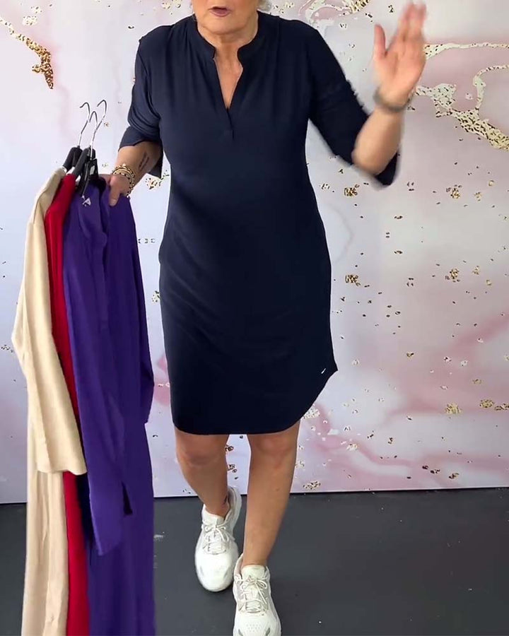 Mélissa - Robe Unie à Col V