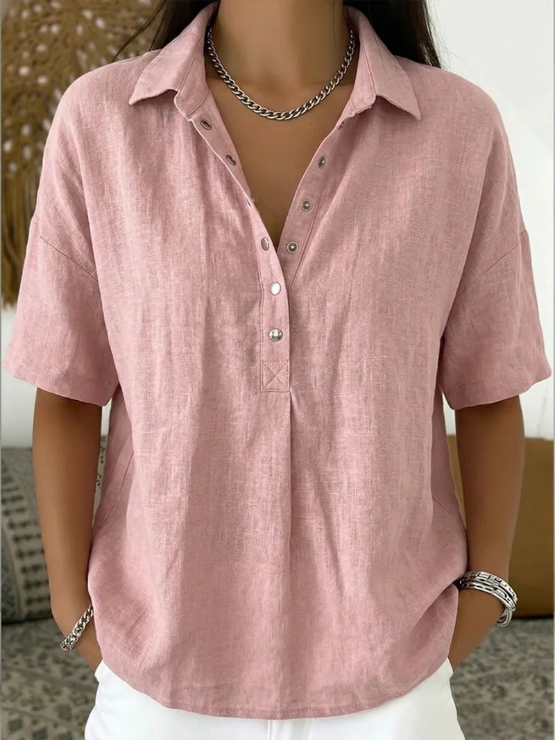 Willow | Blouse avec Col et Détails de Bouton
