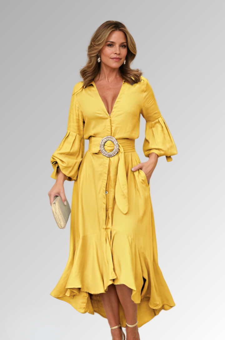 Renée - Robe Évasée Élégante – Confort et Style Intemporel