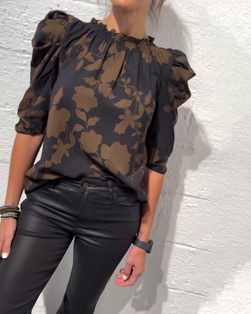 Bellamy - Blouse à Manches Bouffantes avec Volants