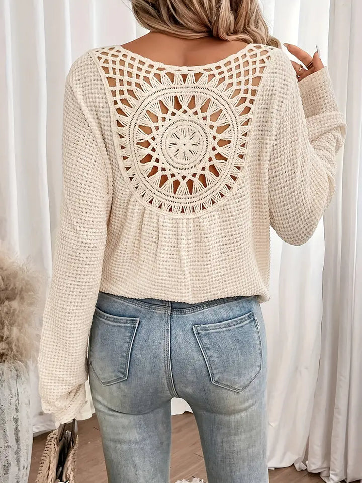 Belen - Blouse élégante de style Ibiza avec décolleté en V
