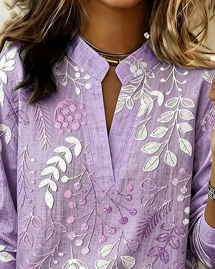 Pelyxa - Blouse femme florale coton coupe régulière élégante été
