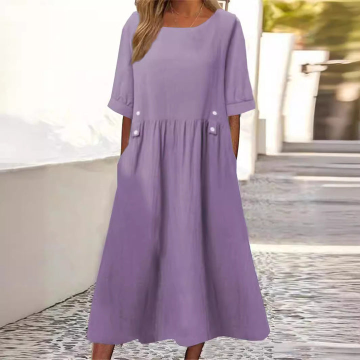 Amaris - Robe en Lin de Coton Élégante et Confortable