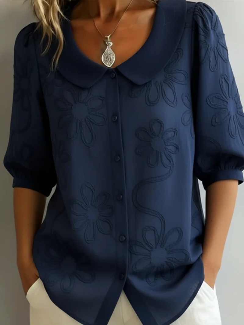 Ismeline - Blouse À Fleurs Brodées