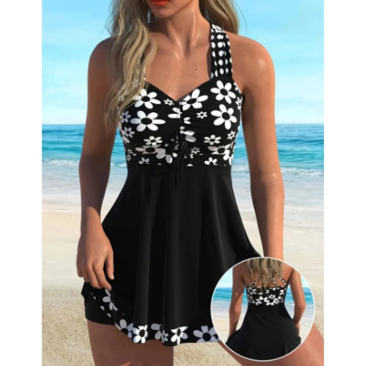 Helirae - Tankini de bain avec imprimé floral et shorty pour femmes