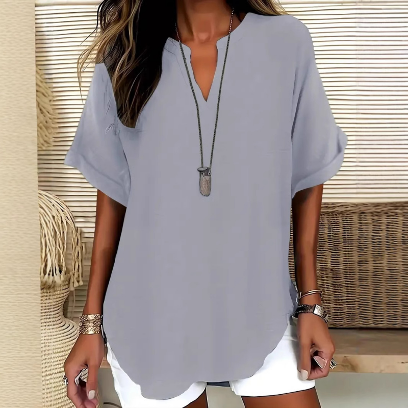 Sylmira - Blouse Ample Élégante à Col V